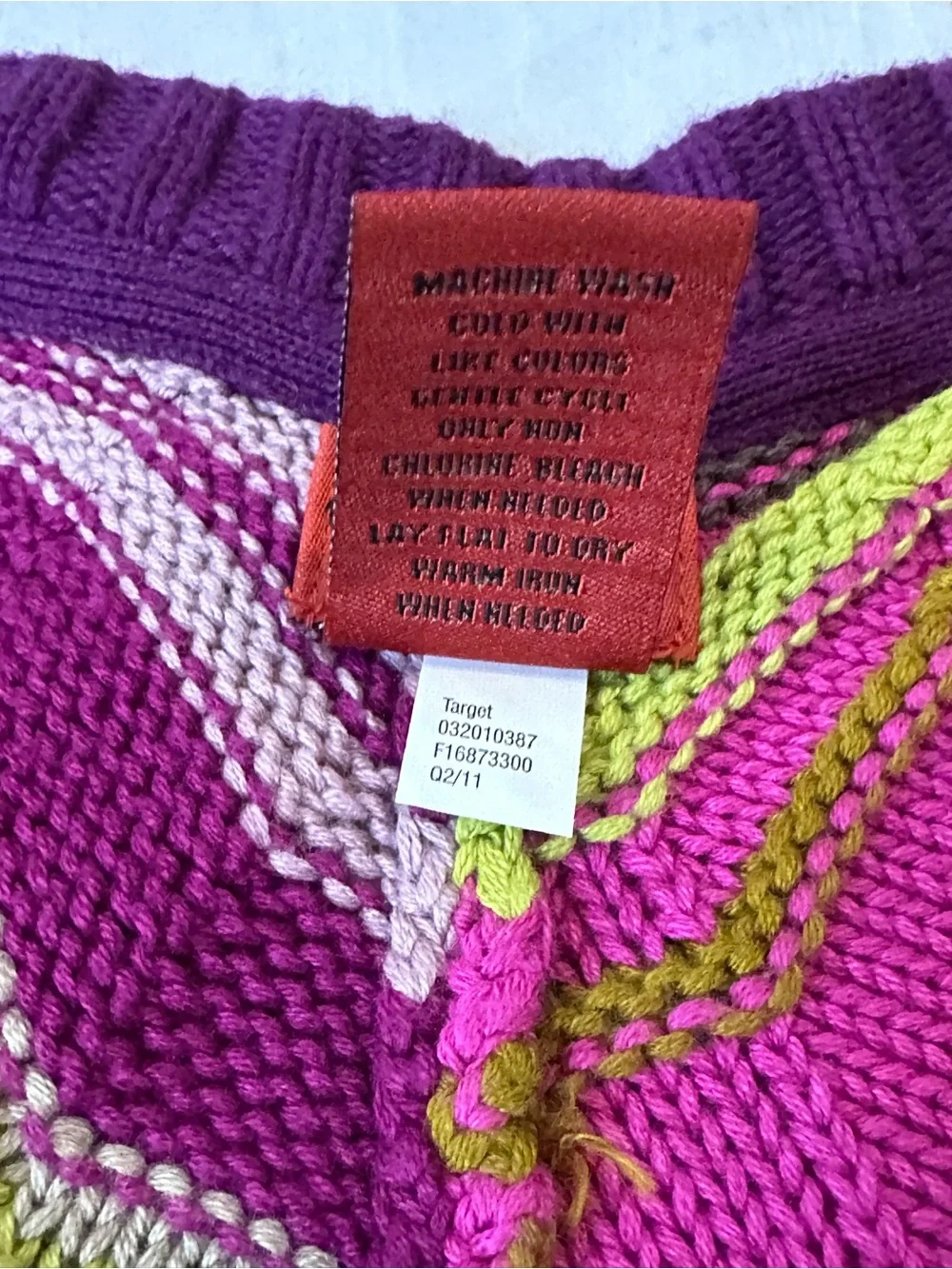 Missoni target size